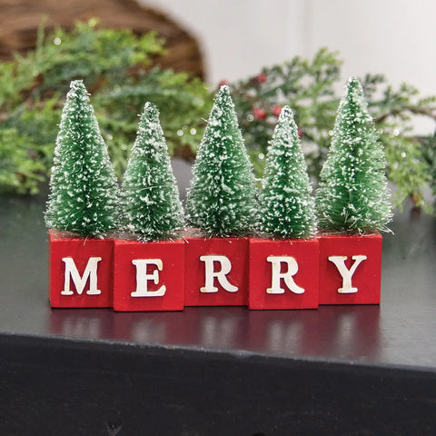 Frosted Winter Forest On Merry Blocks