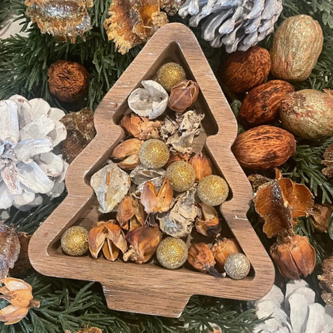 Wood Christmas Tree Tray