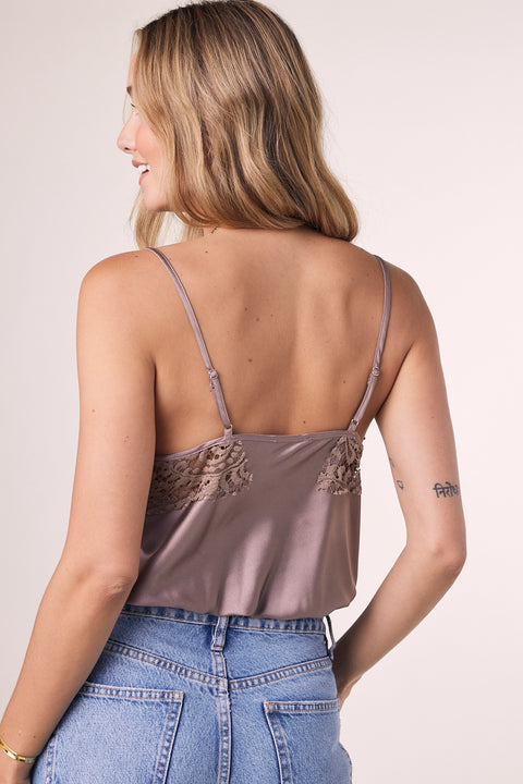 Silky Lace Trim Cami