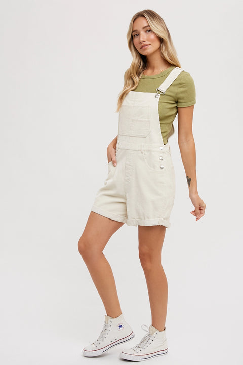 Cream Corduroy Overalls