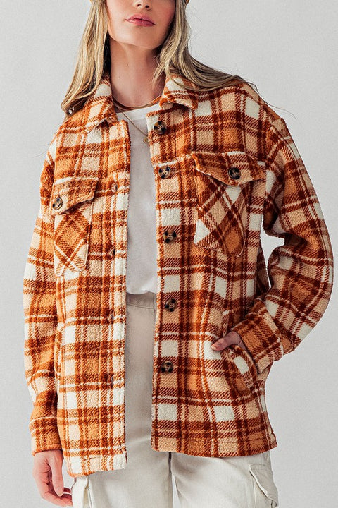 Plaid Sherpa Jacket