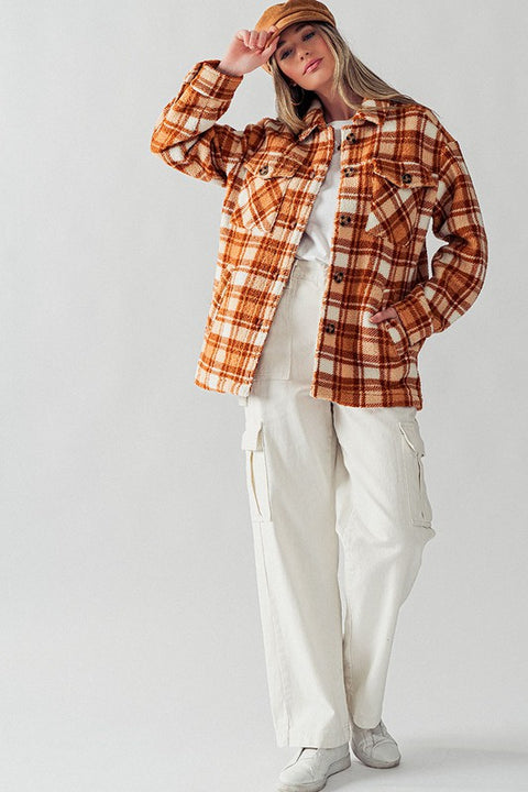 Plaid Sherpa Jacket