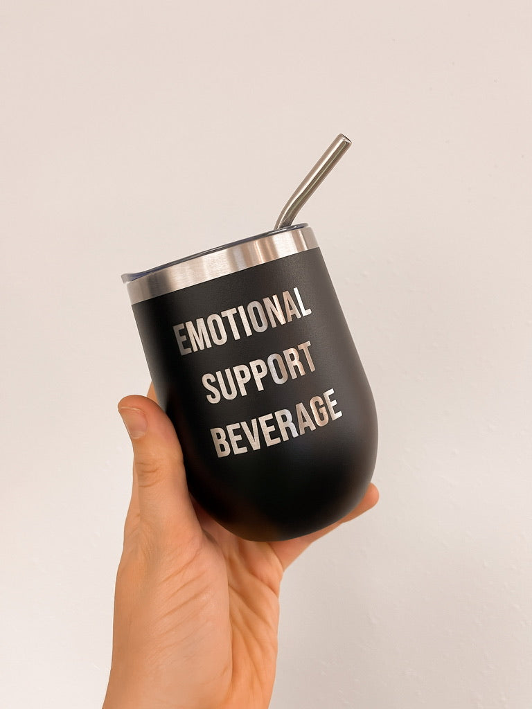Emotional Support Beverage Stemless Tumbler