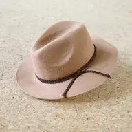 Wool Felt Braided Strap Fedora