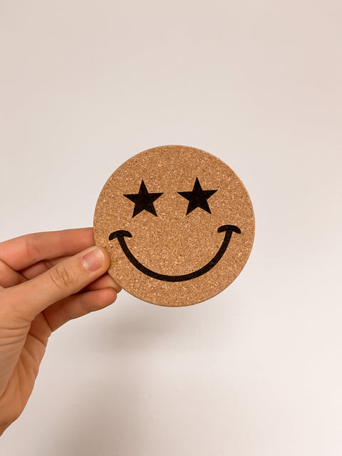 Smiley Cork Coasters