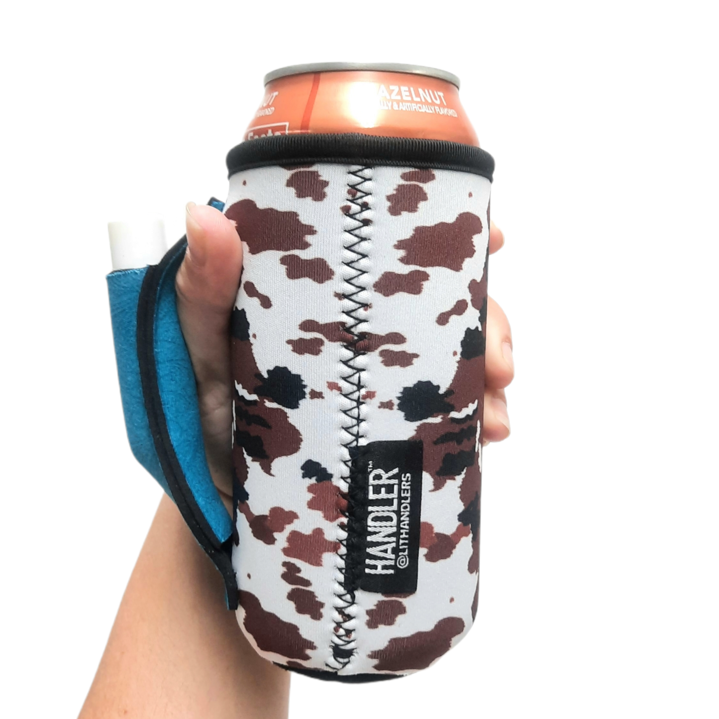 Cowhide w/ Turquoise Leather 16oz Can Handler™