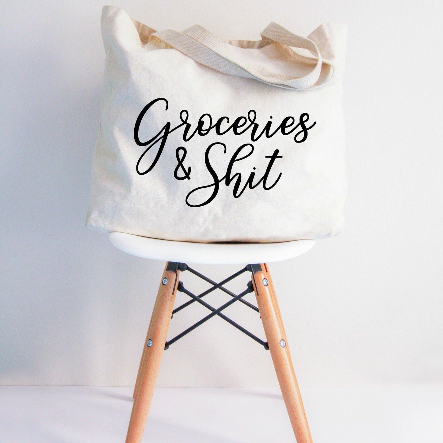 Groceries and Shit XL Tote Bag