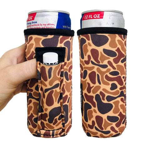 Old School Camo 12oz Slim Can Handler™