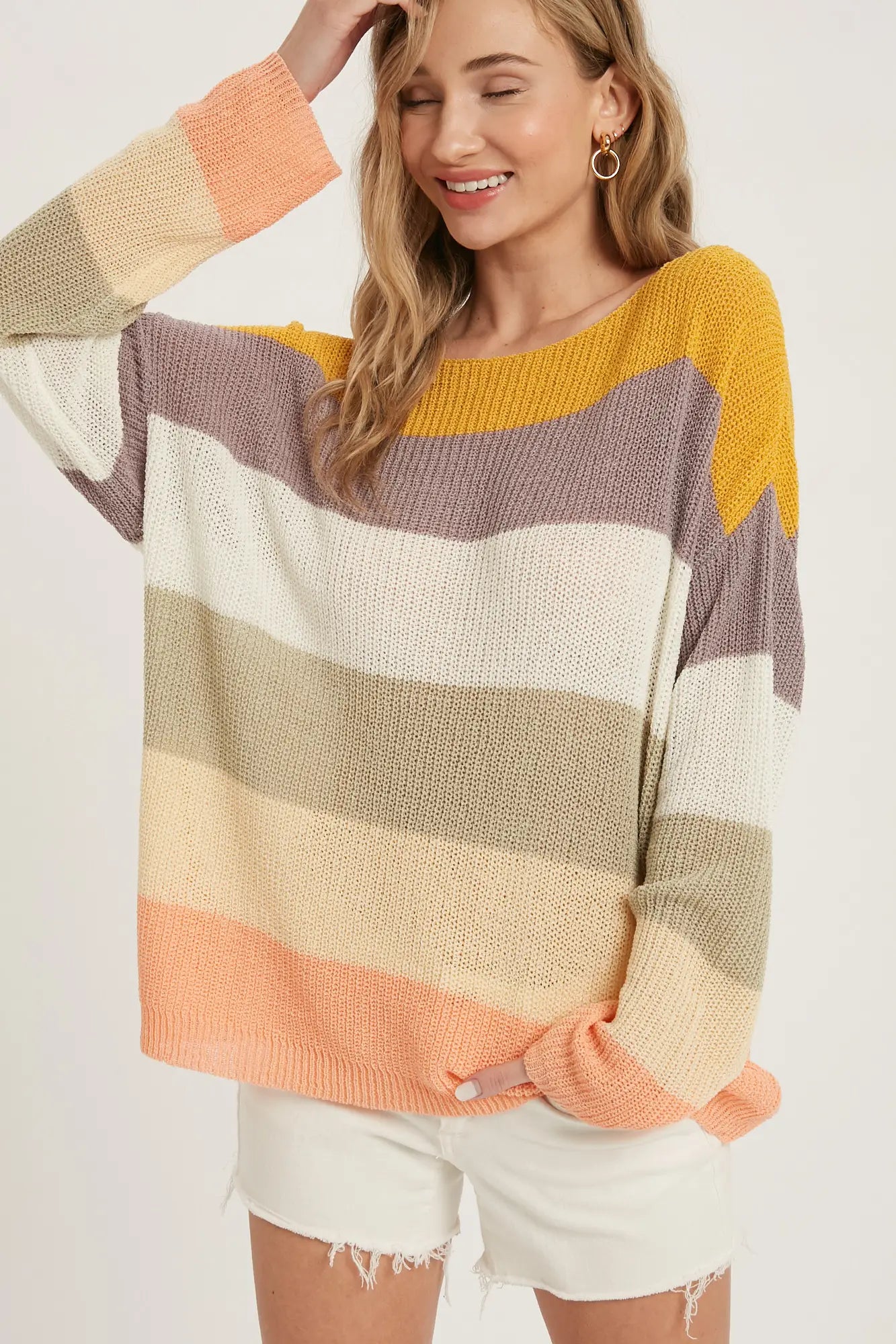 Color Blocked Knit Top