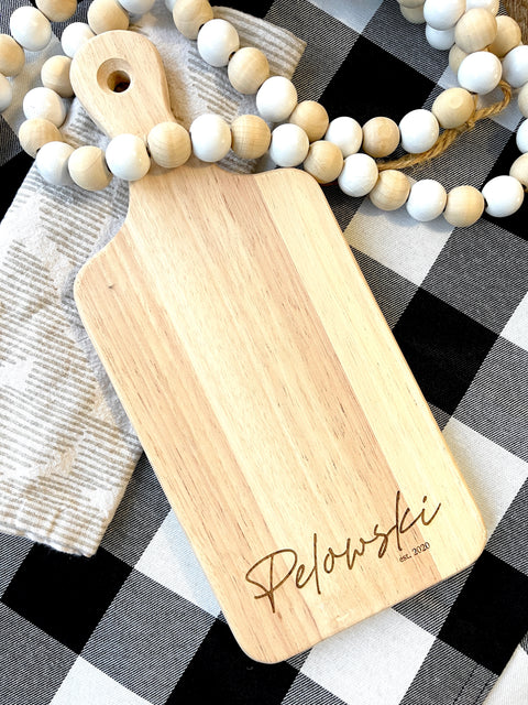 Custom Last Name Bread Board