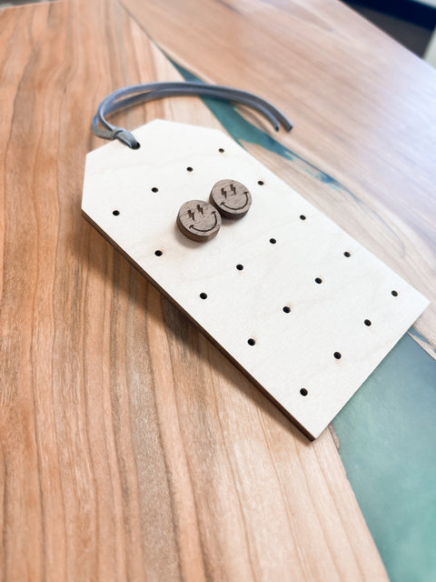Travel Wooden Earring Holder