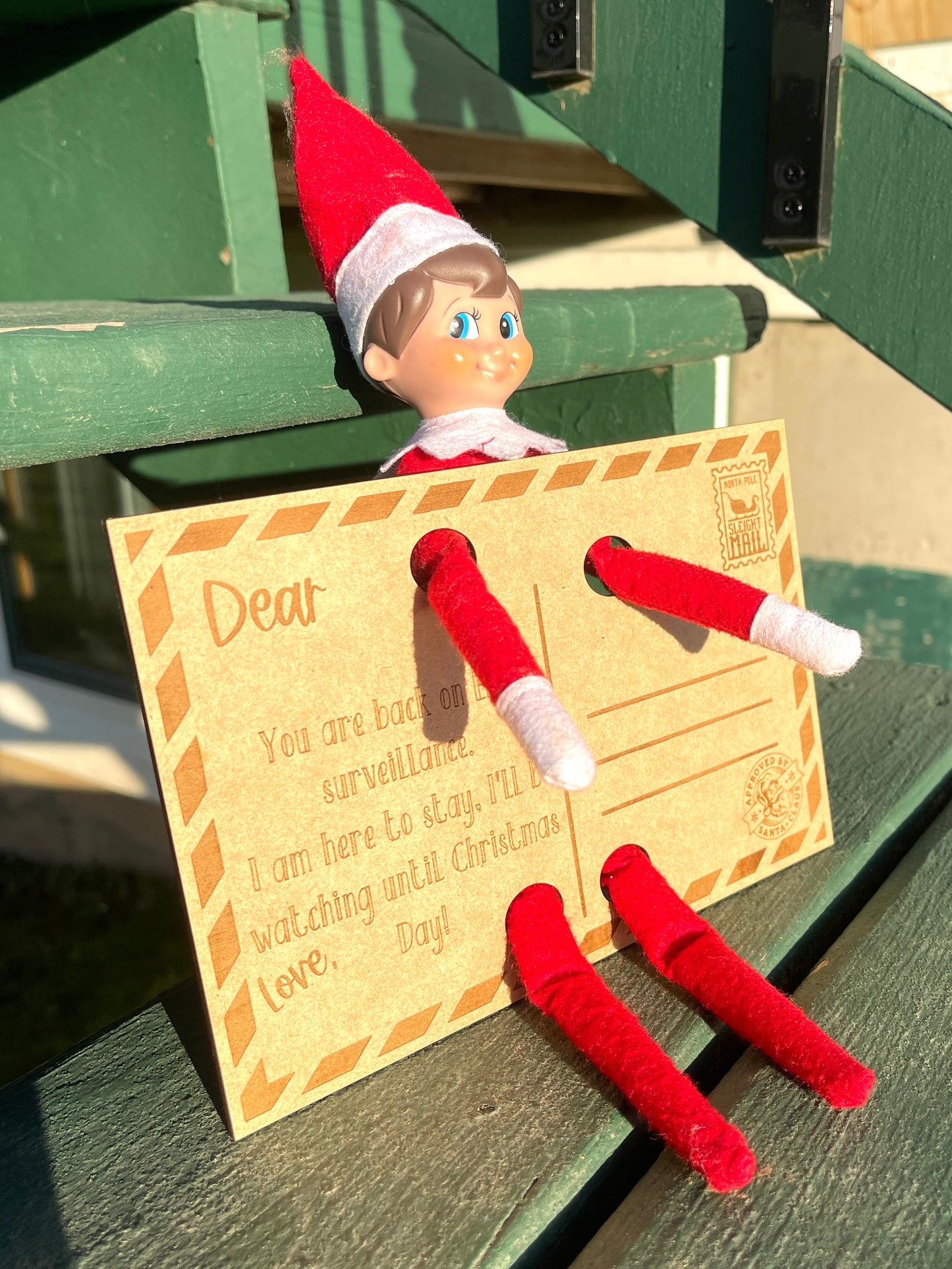 Elf on the Shelf Surveillance Postcard