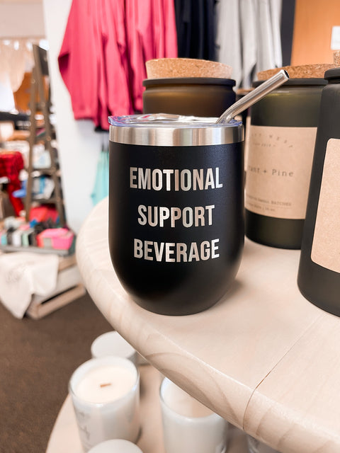 Emotional Support Beverage Stemless Tumbler