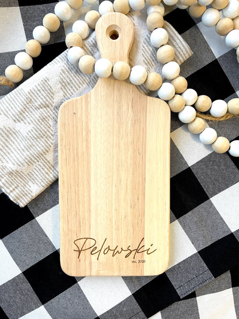 Custom Last Name Bread Board