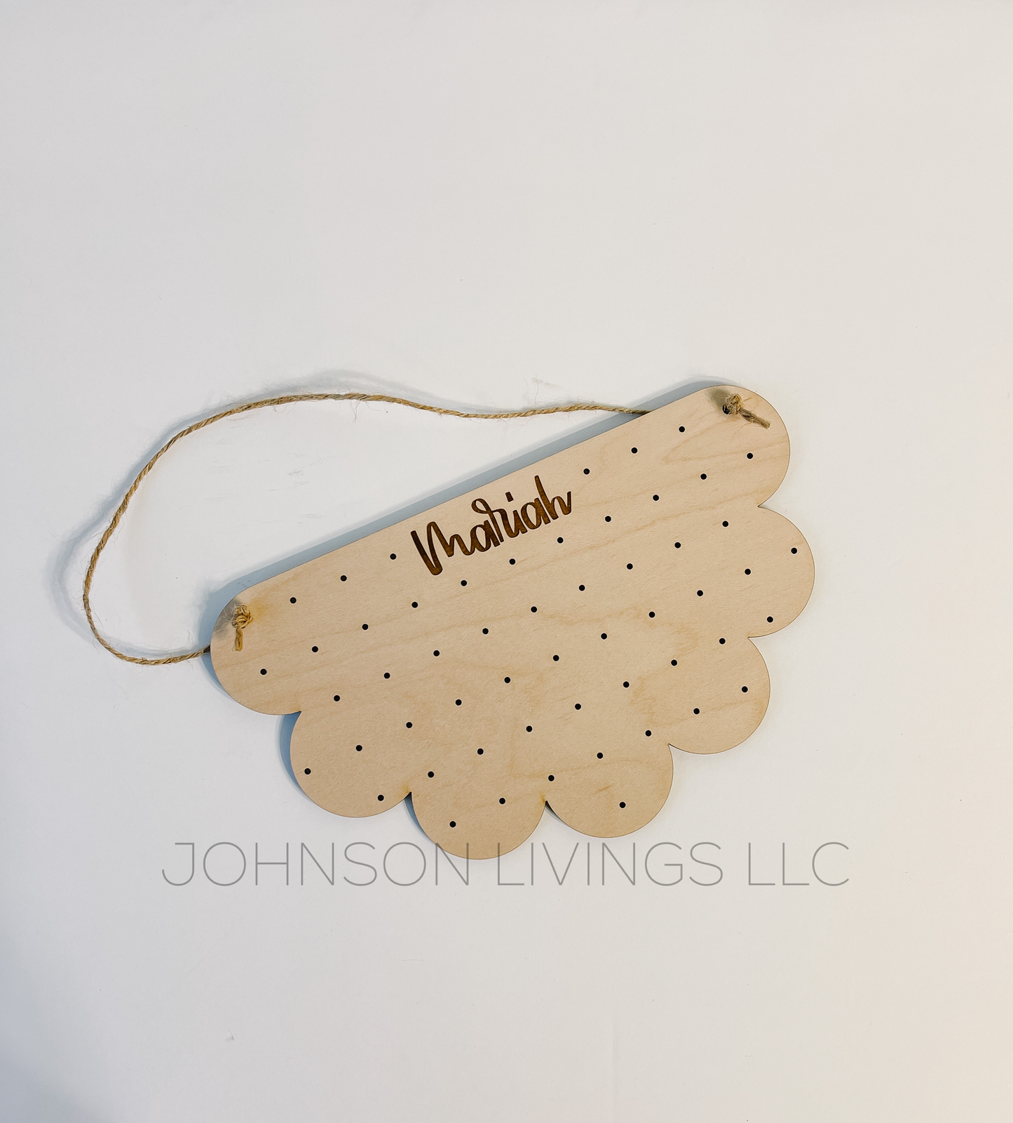 Scalloped Hanging Earring Holder Personalized