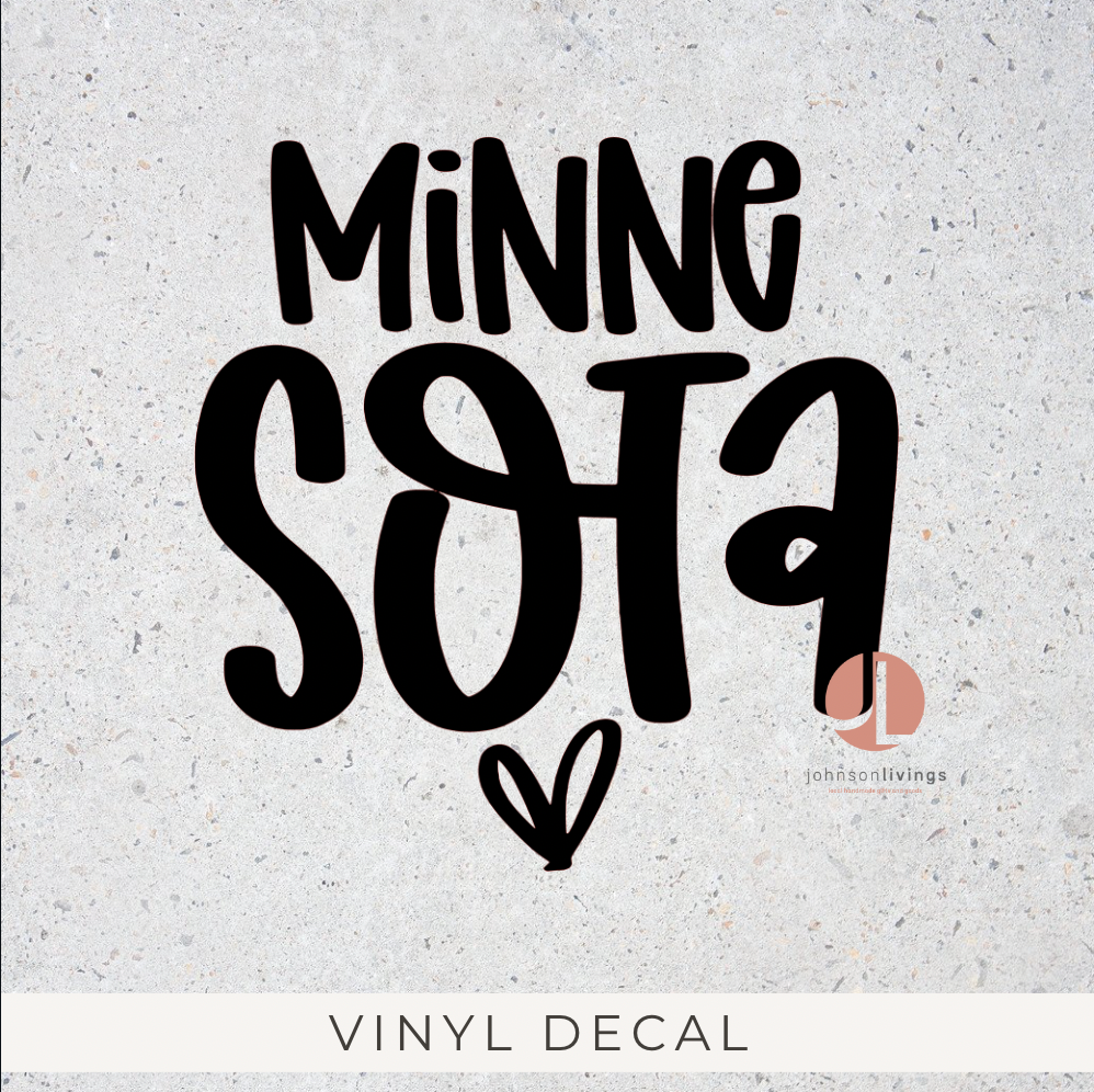 Minnesota Heart Vinyl Decal