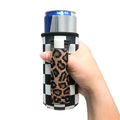 Checkerboard w/ Leopard 16oz Can Handlers™