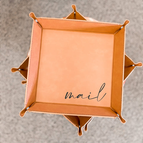 Leatherette Mail Catch All Tray