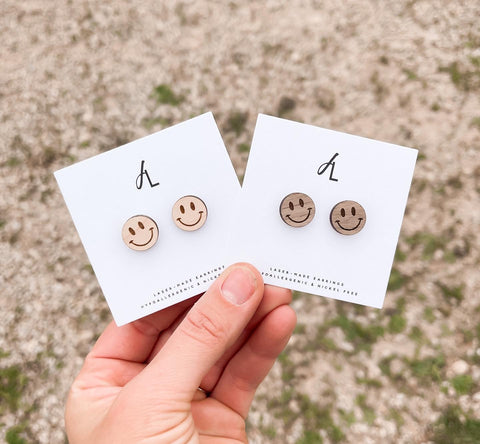 Smile Face Stud Earrings