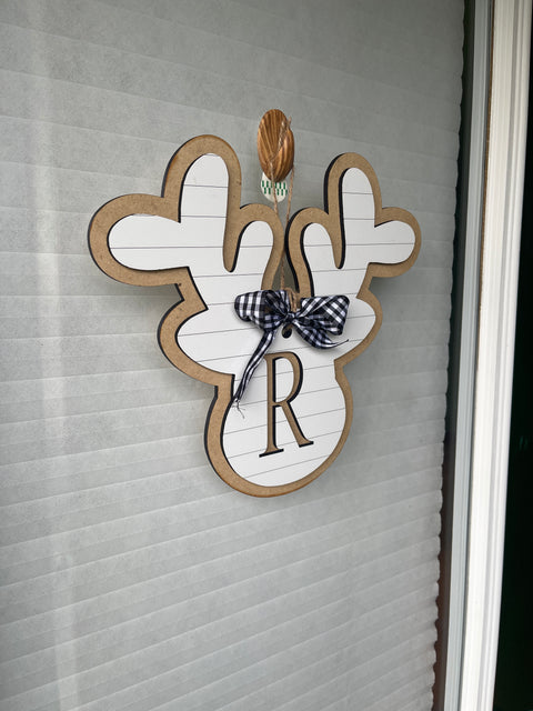 Shiplap Reindeer Door Hanger