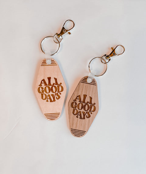 All Good Days Motel Keychains