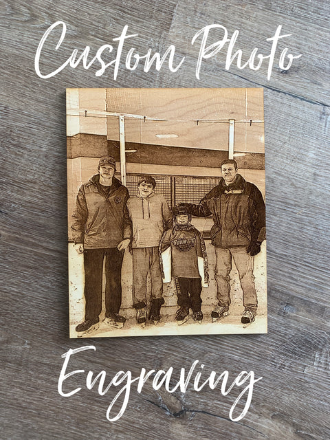 Custom Photo Engraving | Engraved Wood Photos