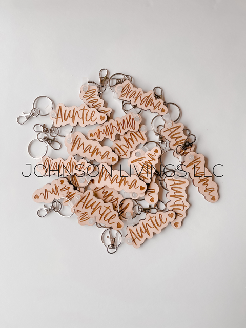 Grandma Cursive Outline Keychains