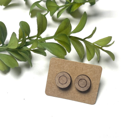 Double Circles Laser Cut Stud Earrings