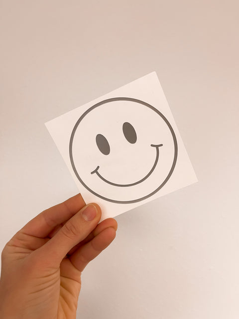 Happy Face Vinyl Decal - 3.5 inch