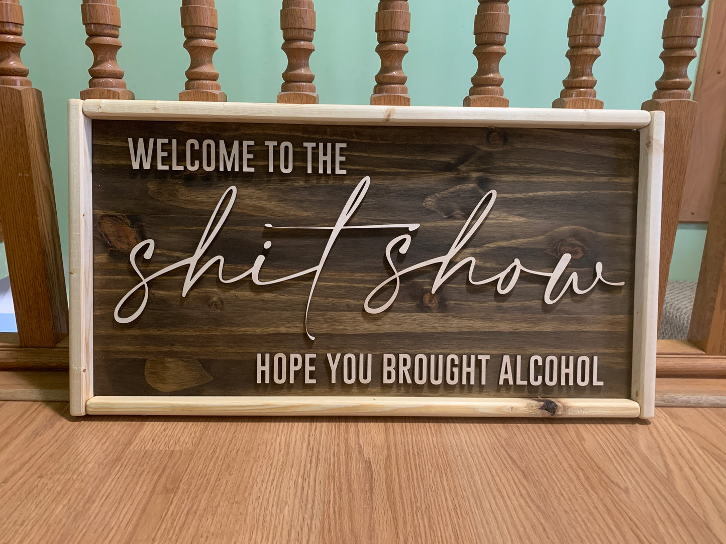 Shit Show 3D Laser Cut Farmhouse Sign | Framed Farmhouse Sign