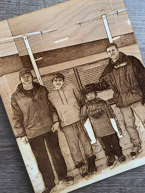 Custom Photo Engraving | Engraved Wood Photos