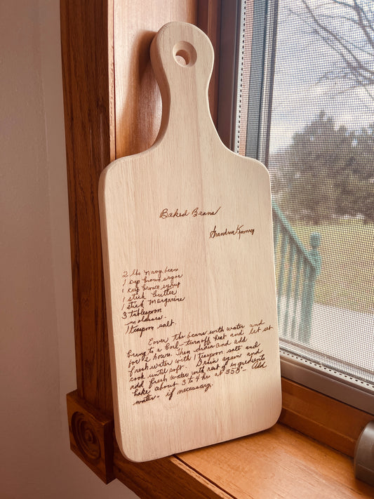 Custom Engraved Recipe Board
