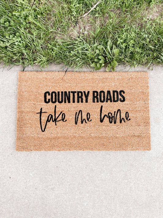 Country Roads Take Me Home Doormat