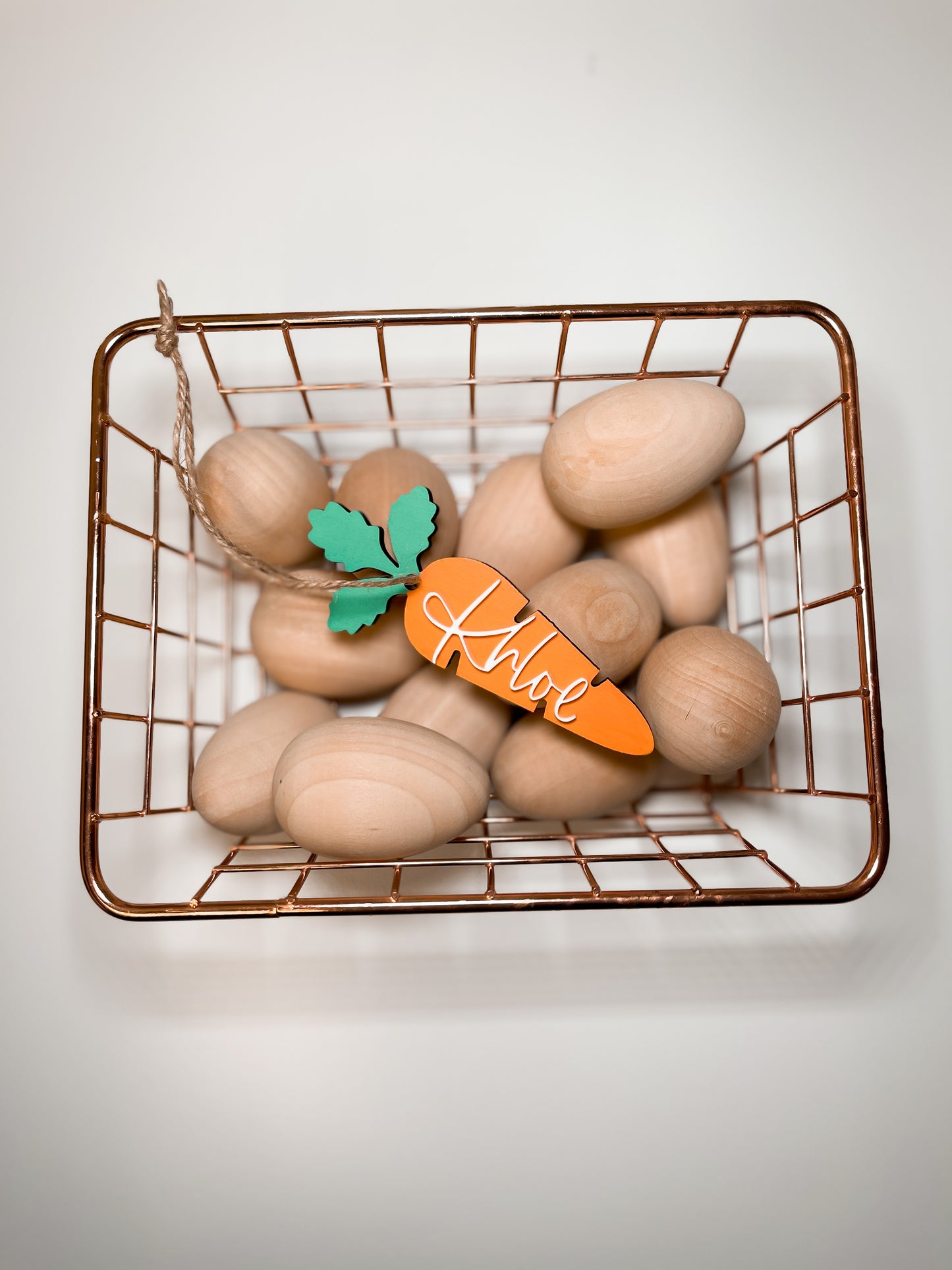 Carrot Easter Basket Name Tag | 3D Name Tag